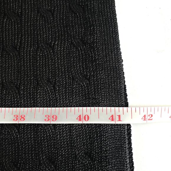 Ralph Lauren Black Label Cable Knit Poncho Sweater S Preppy Luxury Minimal NEW - Picture 7 of 10